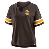 Women's Fanatics Brown San Diego Padres Curl Route T-Shirt