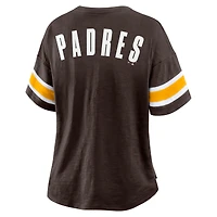 Women's Fanatics Brown San Diego Padres Curl Route T-Shirt