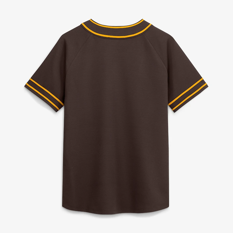 Women's Fanatics Brown San Diego Padres Diva Race Ahead Raglan V-Neck T-Shirt