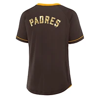 T-shirt col en V raglan Diva Star de la ligue des Padres San Diego pour femmes Fanatics Brown