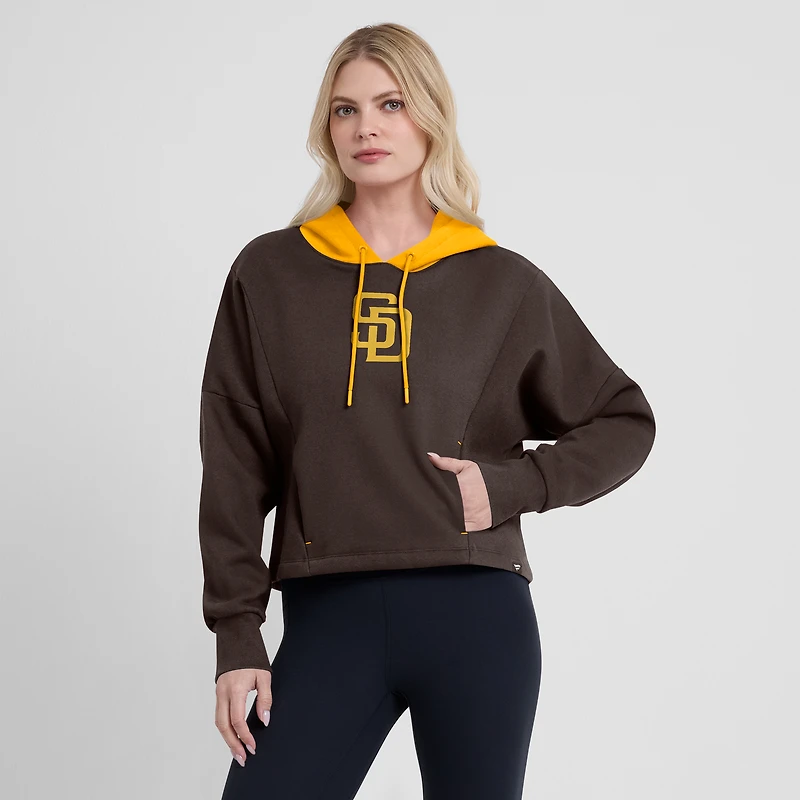 Women's Fanatics Brown San Diego Padres Oversized Legacy Favorite Spectator Pullover Hoodie