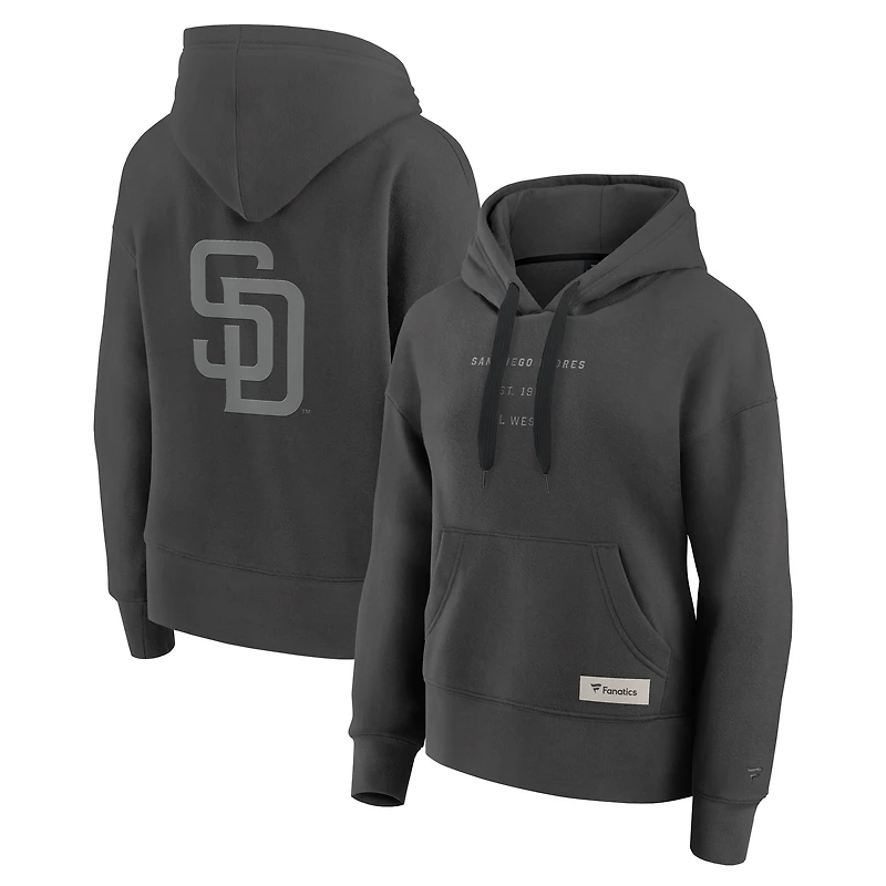 Women's Fanatics Charcoal San Diego Padres Elements Future Ground Subtle Tonal Pullover Hoodie