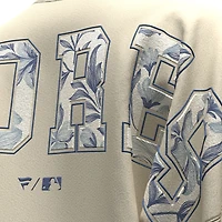 T-shirt court à manches longues Fanatics beige clair pour femme, motif floral San Diego Padres Spirit