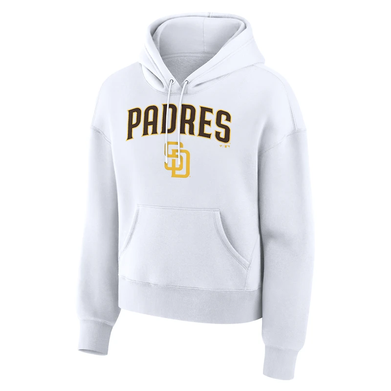 Sweat à capuche polaire blanc San Diego Padres Lockup Legacy pour femme (Fanatics)