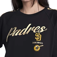 T-shirt raglan court G-III 4Her pour femme par Carl Banks, noir