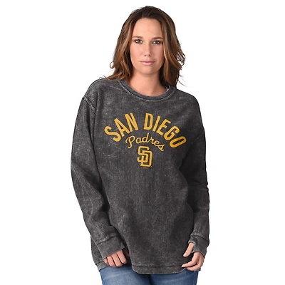 Sweat-shirt confortable en velours côtelé G-III 4Her de Carl Banks pour femme, noir, des Padres San Diego