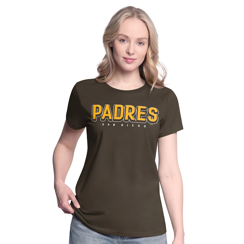 Women's G-III 4Her by Carl Banks Brown/Gold San Diego Padres Two T-Shirt Combo Pack
