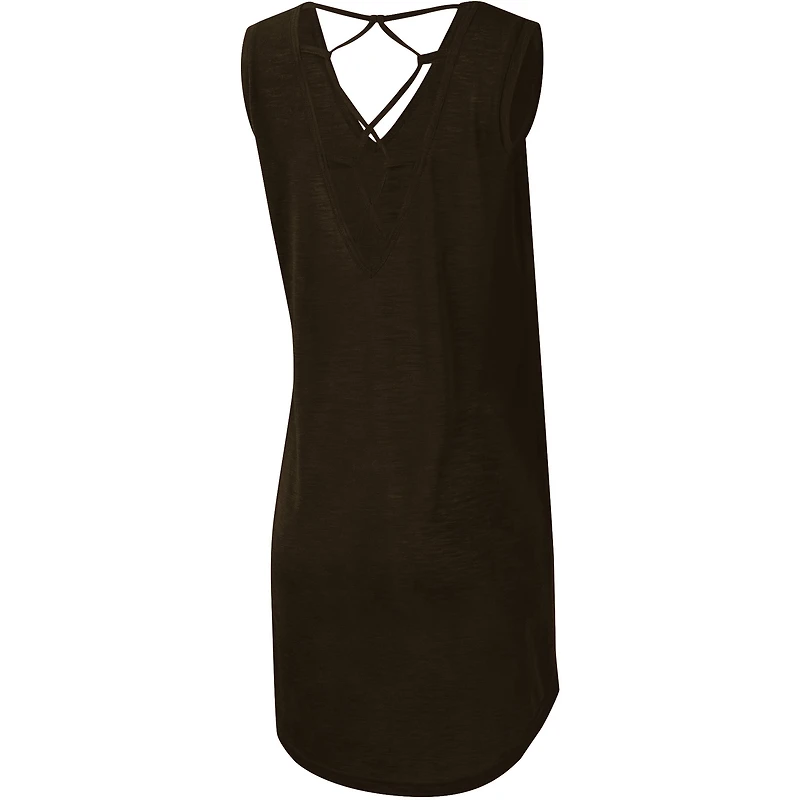 Women's G-III 4Her by Carl Banks Brown San Diego Padres Game Time Slub Beach V-Neck - Cover-Up Dress