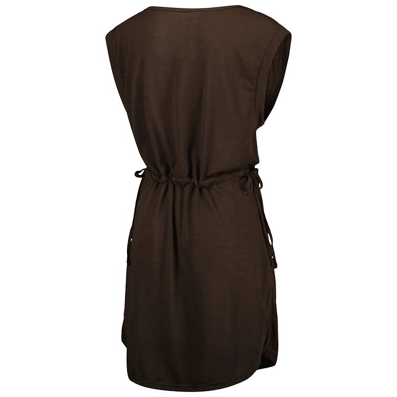 Women's G-III 4Her by Carl Banks Brown San Diego Padres G.O.A.T Swimsuit Cover-Up Dress