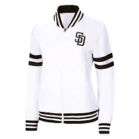 Women's G-III 4Her by Carl Banks White San Diego Padres Pre-Game - Full-Zip Track Jacket