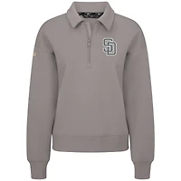 Women's Levelwear Gray San Diego Padres Canmore Quarter-Zip Pullover