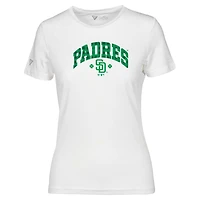 Women's Levelwear White San Diego Padres St. Patrick's Day Maddox Plaid T-Shirt