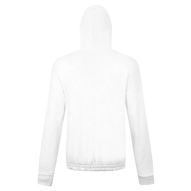 Women's Levelwear White San Diego Padres St. Patrick's Day Waterfall Boots Pullover Hoodie