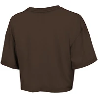 T-shirt court boxy marron Majestic Threads pour femme, motif San Diego Padres
