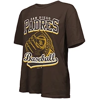 T-shirt surdimensionné pour femme Majestic Threads marron des Padres de San Diego
