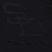 Women's Mitchell & Ness Black San Diego Padres Cooperstown Collection Phantom Cropped T-Shirt