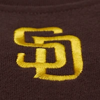 Women's Mitchell & Ness  Brown San Diego Padres Script Sweatshirt