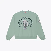 Women's Mitchell & Ness  Green San Diego Padres Yacht Rock Sweatshirt