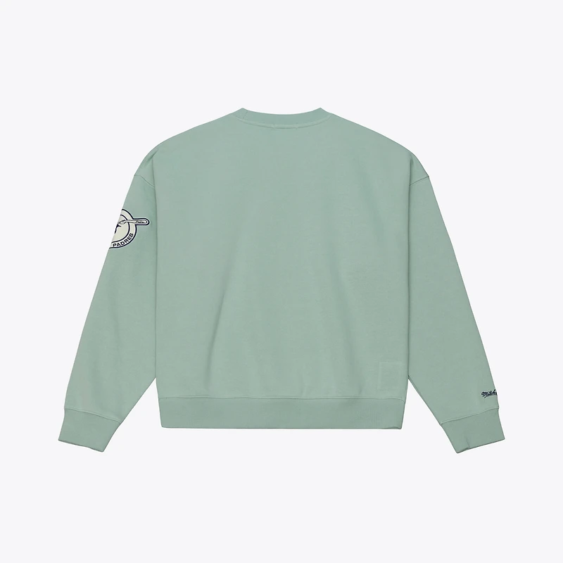 Women's Mitchell & Ness  Green San Diego Padres Yacht Rock Sweatshirt