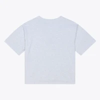 Women's Mitchell & Ness  Heather Gray San Diego Padres Script Cropped Boxy T-Shirt