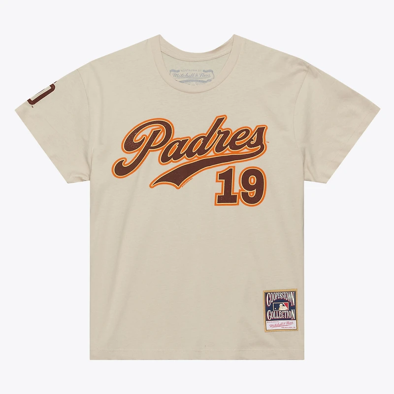 T-shirt rétro Mitchell & Ness Tony Gwynn Natural San Diego Padres Cooperstown pour femmes