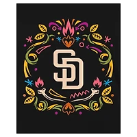 T-shirt noir à col en V New Era pour femmes des San Diego Padres Día de los Muertos