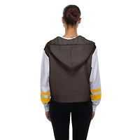 Women's New Era  Brown San Diego Padres Boxy Lace-Up Hoodie