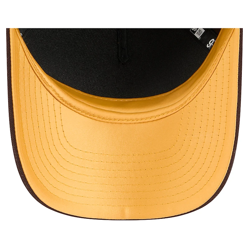 Women's New Era Brown San Diego Padres Metallic A-Frame 9FORTY Adjustable Hat