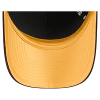 Women's New Era Brown San Diego Padres Metallic A-Frame 9FORTY Adjustable Hat