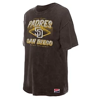 T-shirt oversize délavé minéral marron New Era pour femme des Padres de San Diego