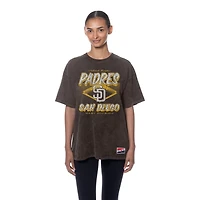 T-shirt oversize délavé minéral marron New Era pour femme des Padres de San Diego