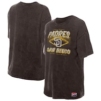 T-shirt oversize délavé minéral marron New Era pour femme des Padres de San Diego