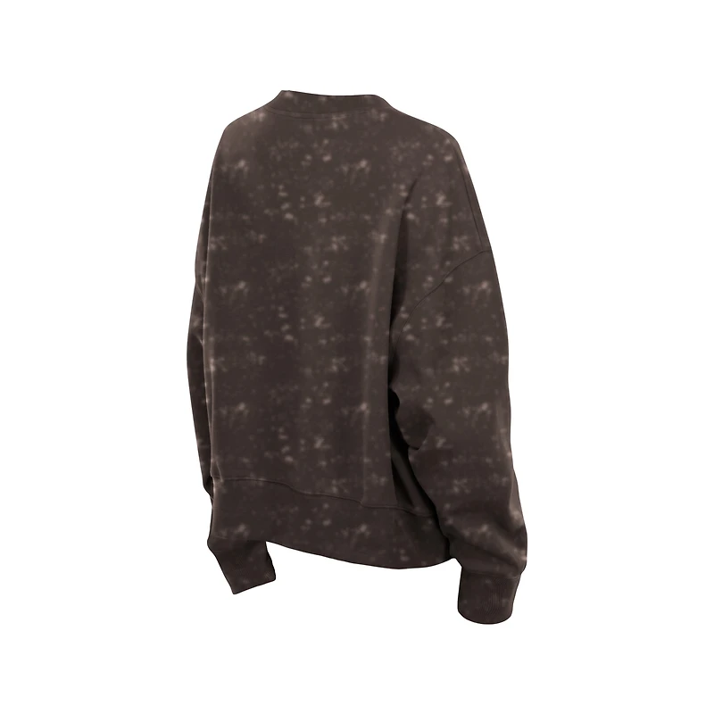 Women's New Era  Brown San Diego Padres Throwback Oversized Boxy Sweatshirt