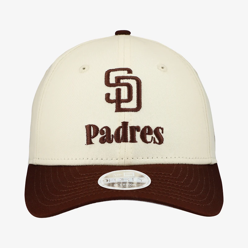 Women's New Era Cream/Brown San Diego Padres Primary 9FORTY M-Crown Adjustable Hat