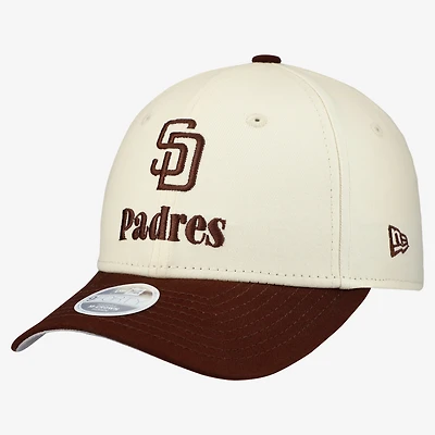 Women's New Era Cream/Brown San Diego Padres Primary 9FORTY M-Crown Adjustable Hat