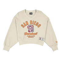 Women's New Era Cream San Diego Padres 2026 City Connect V-Neck Sweatshirt