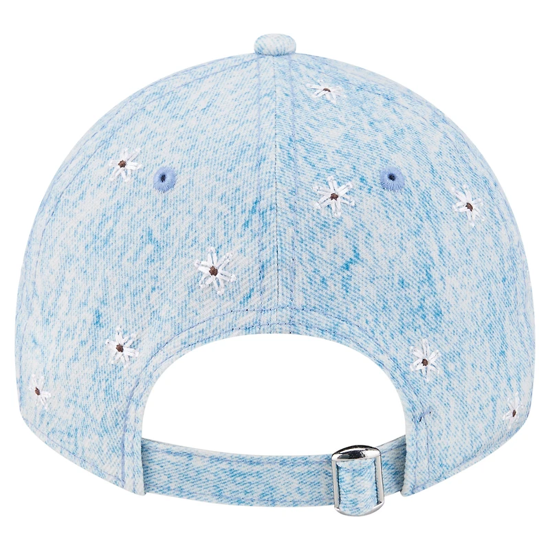 Women's New Era  Light Blue San Diego Padres Daisy All Over 9TWENTY Adjustable Hat
