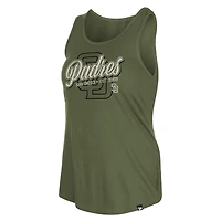 Women's New Era Olive San Diego Padres 2026 Armed Forces Day Tank Top