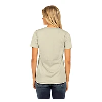 T-shirt col V Little Miss 2 pour femme New Era Sand San Diego Padres