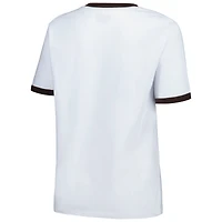 T-shirt surdimensionné Ringer New Era blanc pour femmes des San Diego Padres