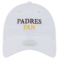 Women's New Era White San Diego Padres Team Fan 9TWENTY Adjustable Hat