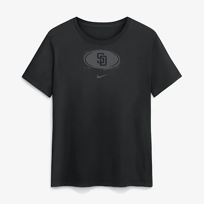 Women's Nike Black San Diego Padres on Cotton T-Shirt