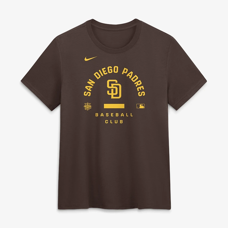 T-shirt Nike marron San Diego Padres Authentic Collection Early Work Tri-Blend Dri-FIT pour femme