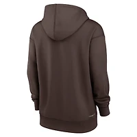 Women's Nike Brown San Diego Padres Authentic Collection Performance Pullover Hoodie