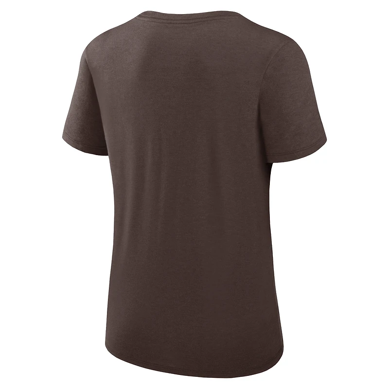 Women's Nike Brown San Diego Padres Authentic Collection Performance Scoop Neck T-Shirt