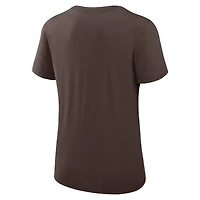 Women's Nike Brown San Diego Padres Authentic Collection Performance Scoop Neck T-Shirt