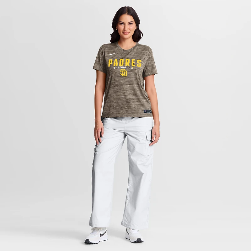 Women's Nike Brown San Diego Padres Authentic Collection Velocity Dri-FIT T-Shirt
