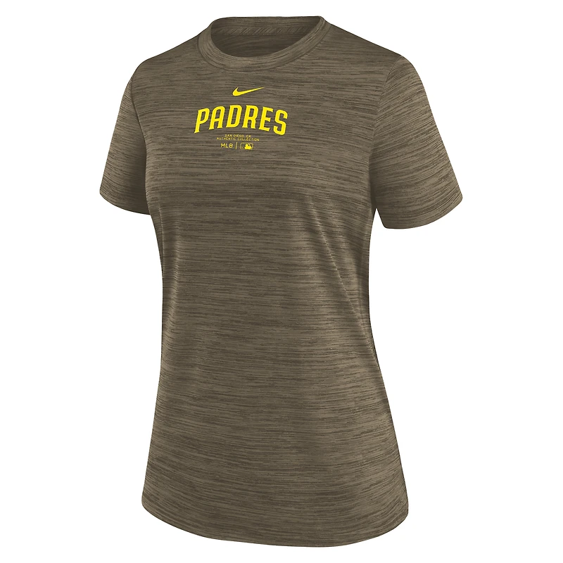 Women's Nike Brown San Diego Padres Authentic Collection Velocity Performance T-Shirt