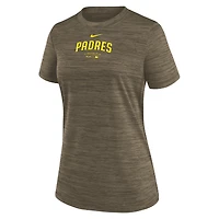 Women's Nike Brown San Diego Padres Authentic Collection Velocity Performance T-Shirt