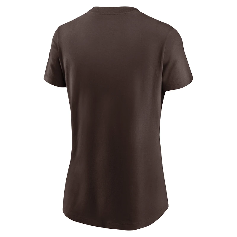 T-shirt Nike marron pour femme avec logo Fuse des San Diego Padres